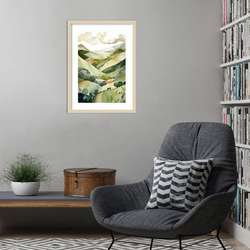 Amanti Art Hampshire Hills II by Ray Powers Wood Framed Wall Art Print