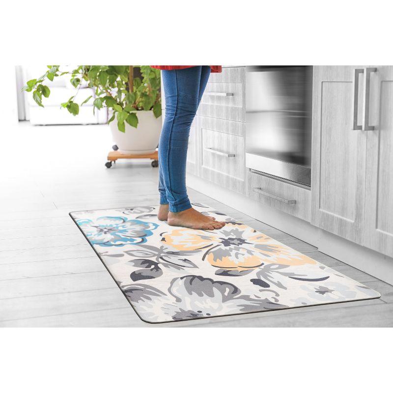 World Rug Gallery Modern Floral Anti Fatigue Standing Mat