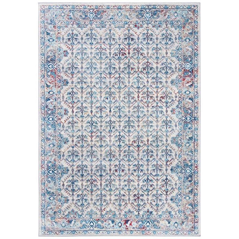 Brentwood BNT869 Power Loomed Area Rug - Ivory/Blue - 6'x9' - Safavieh.