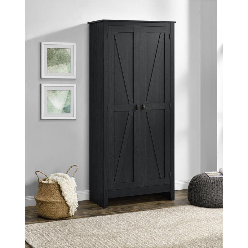 Farmington 31.5" Wide Storage Cabinet, Black Oak