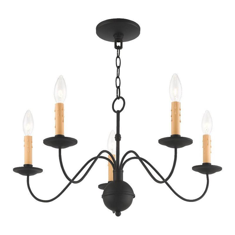 Livex Lighting Heritage 5 - Light Chandelier in  Black