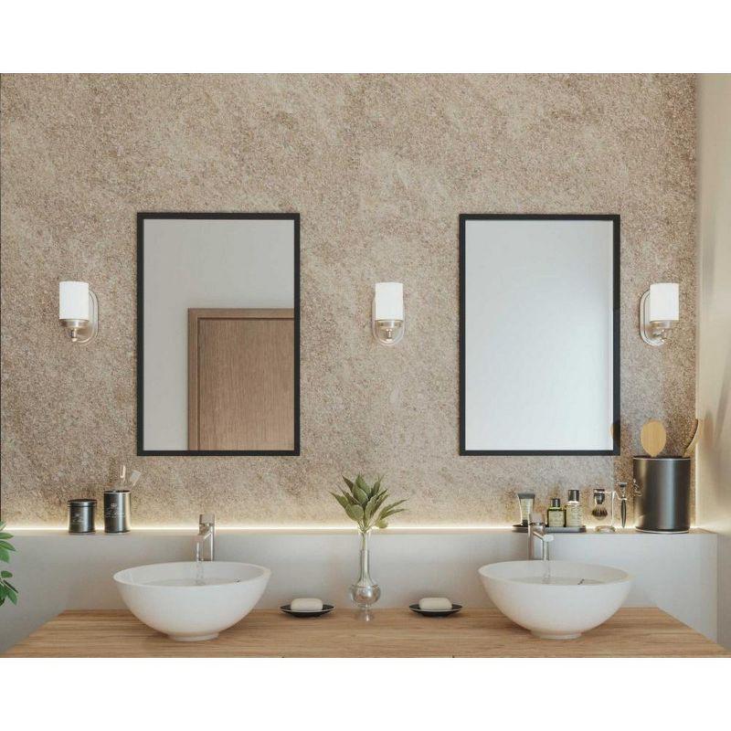 Progress Lighting Glide Collection 1-Light Wall Sconce, Brushed Nickel, Etched Opal Glass