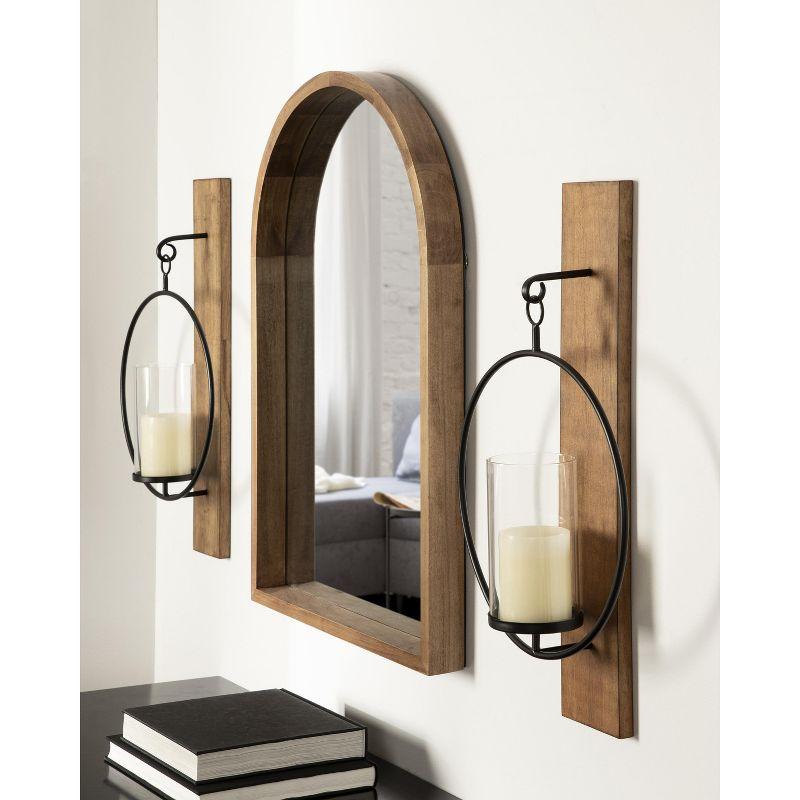 Kate and Laurel Maxfield Wood and Metal Wall Sconce