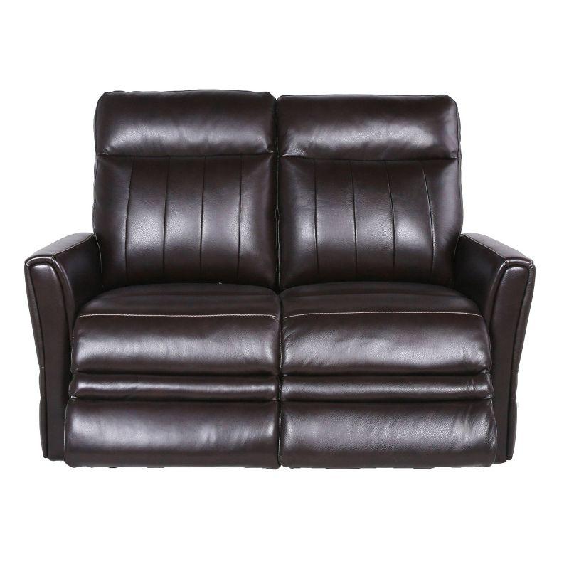 Steve Silver Co. Coachella Power Recliner Loveseat Brown: Upholstered Leather, Iron Frame, 2-Seater