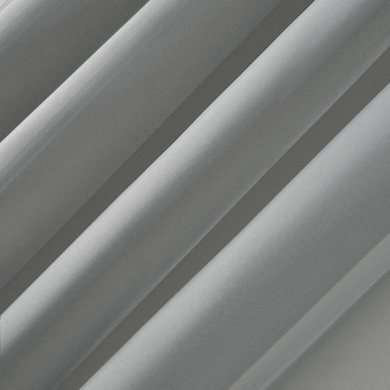 59"x216" No. 918 Sheer Emily Voile Rod Pocket Window Curtain Scarf Charcoal Gray: Transitional Indoor Decor