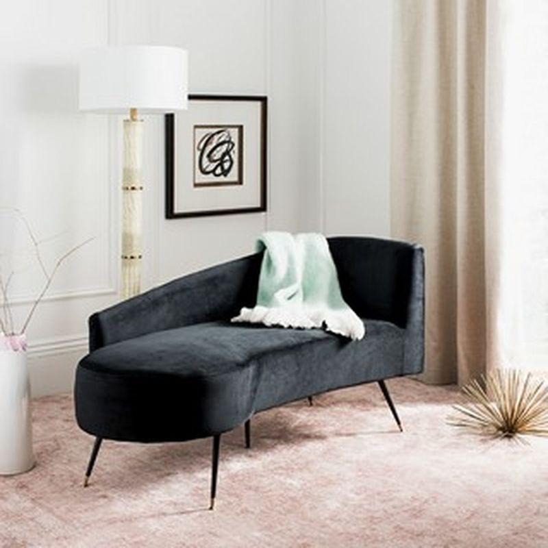 Evangeline Parisian Settee - Black - Safavieh.