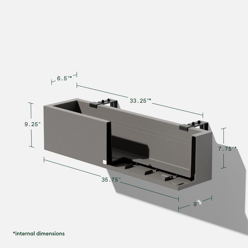 Block Series Railing Window Box Planter