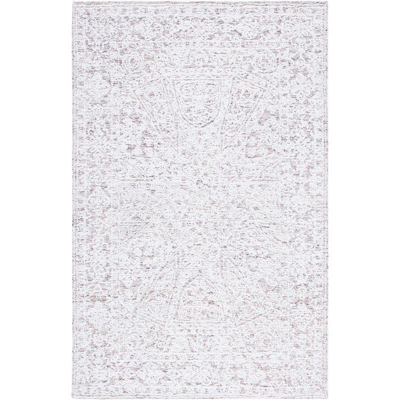 Ivory and Beige 3' x 5' Hand-Tufted Wool Area Rug