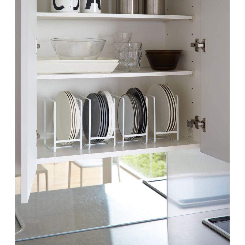 Yamazaki Home Plate Rack/Dish Stand/Dish Storage/Plate Holder, Large, Steel, Large