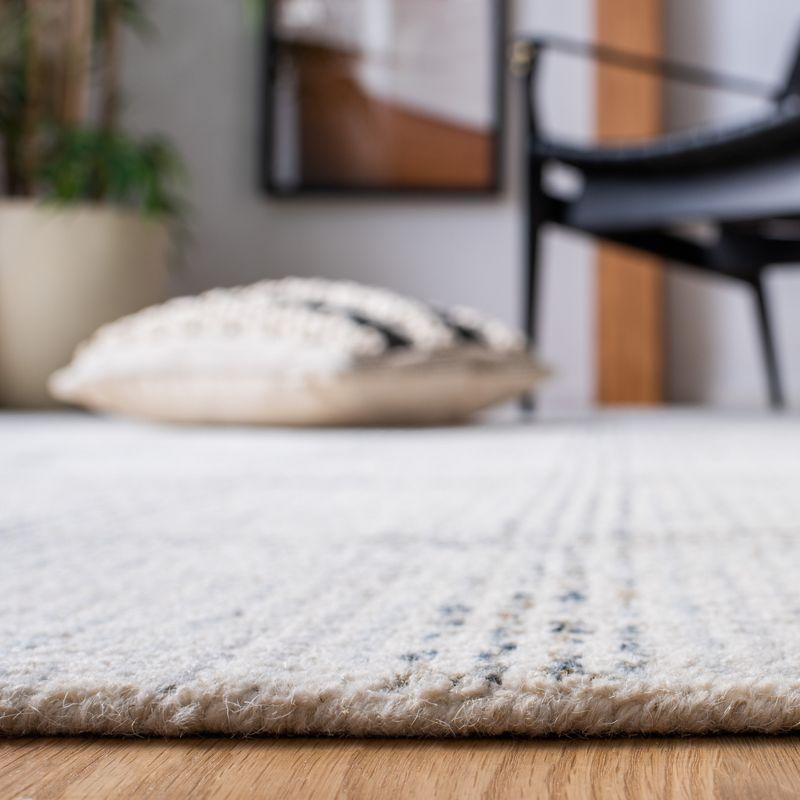 Abstract Checkered ABT657 Hand Tufted Indoor Runner Rug - Ivory/Gold - 2'3"x8' - Safavieh