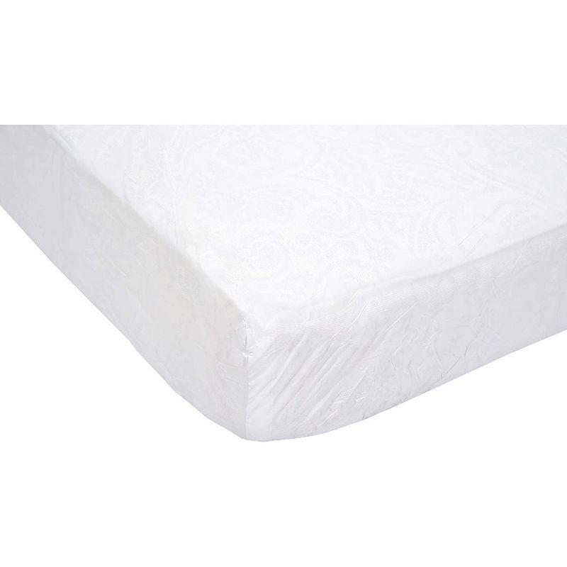 Mars Wellness Waterproof Vinyl Mattress Protector and Cover - White Mattress Cover Sheet  Fitted Twin