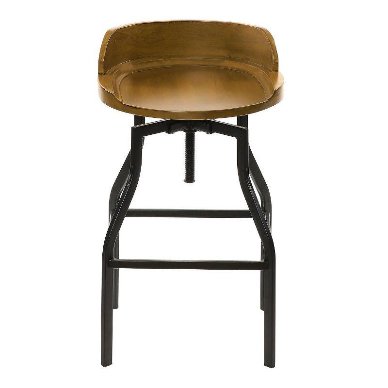 Meyers Swivel Solid Wood Adjustable Height Bar Stool