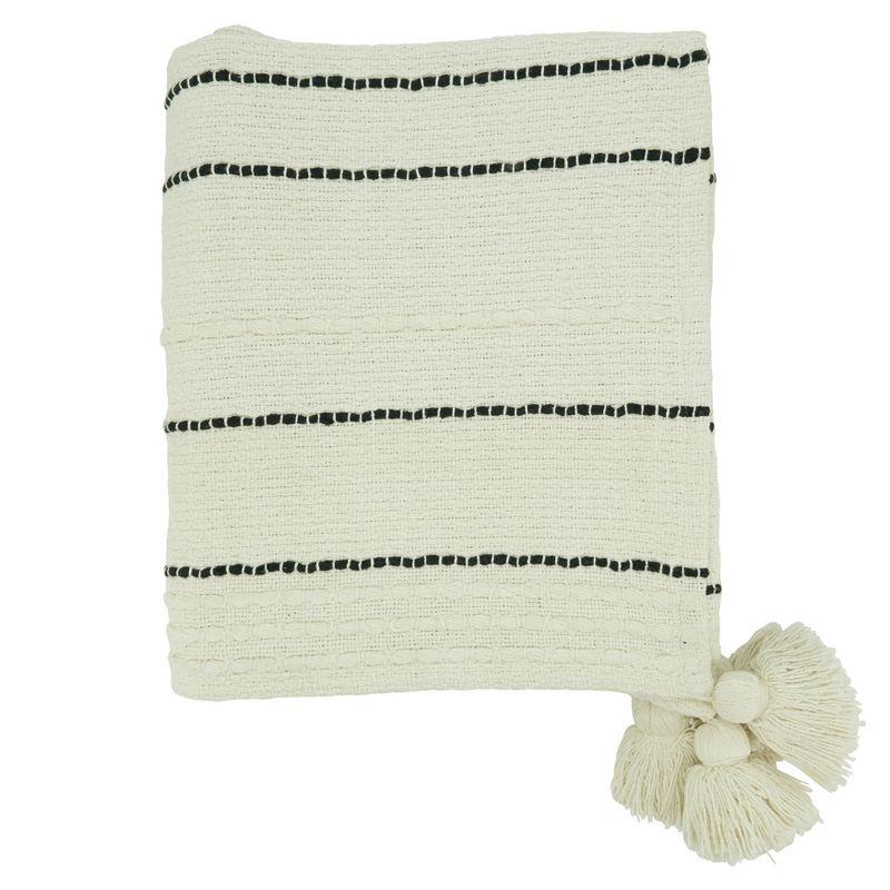 Saro Sevan Collection Hand Woven Throw Blanket