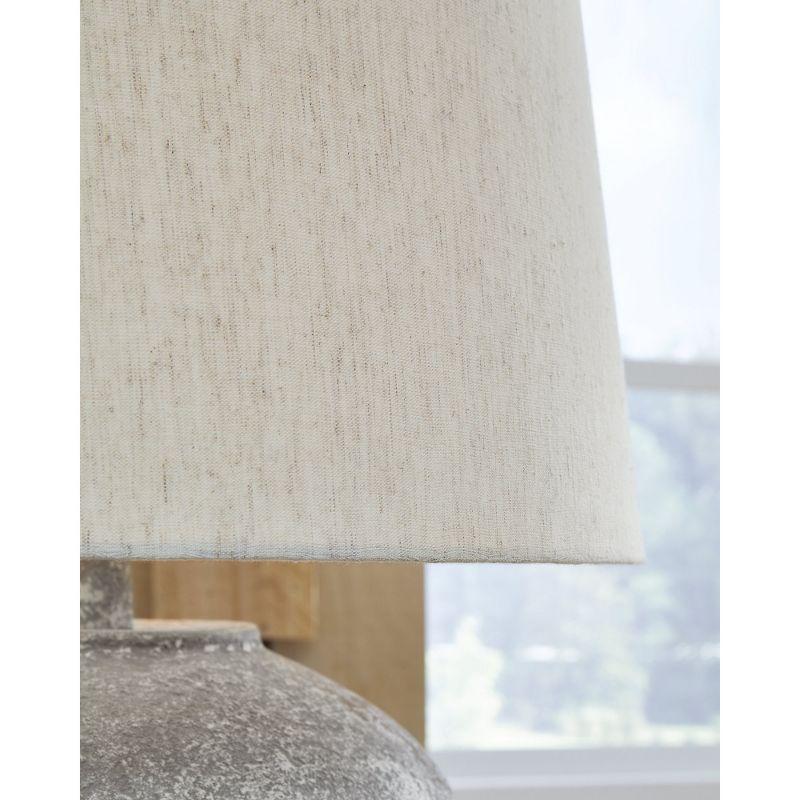 Signature Design by Ashley Casual Dreward Table Lamp  Distressed Gray