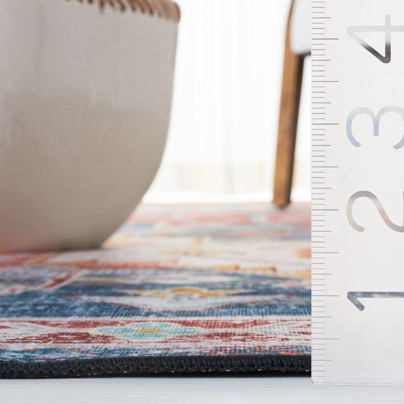 Tucson Vintage Persian TSN116 Power Loomed Machine Washable Skid-Resistant Indoor Accent Rug - Blue/Rust - 3'x5' - Safavieh