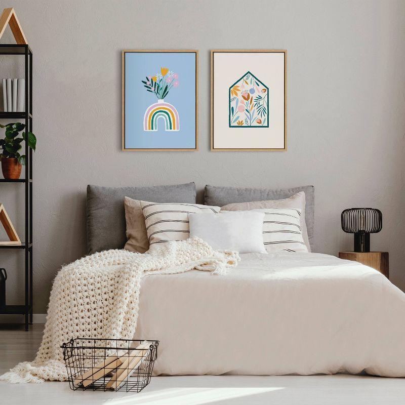 Kate and Laurel " Happy Flowers " by Duchess Plum (Aislinn Simmonds) Painting Print