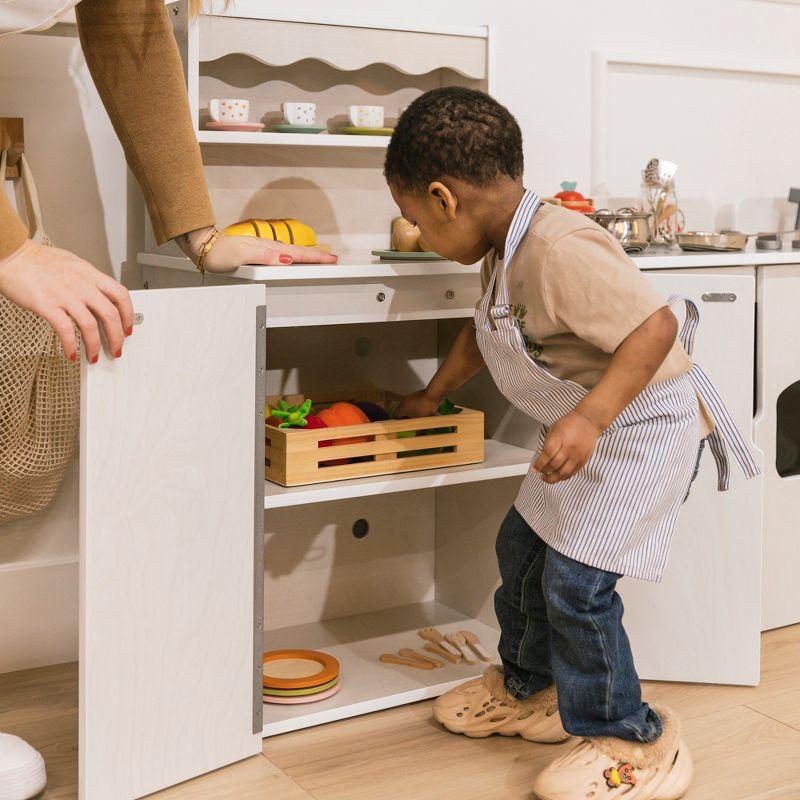 ECR4Kids Play Kitchen Storage Cupboard, Wooden Playset