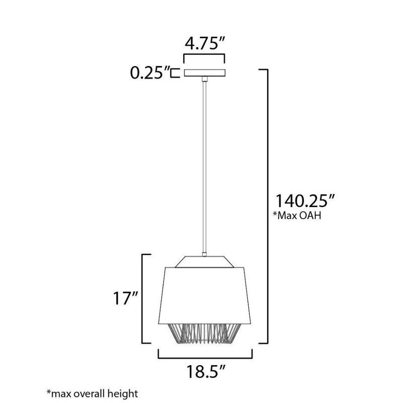 ET2 Lighting Phoenix 1 - Light Pendant in  Black/Gold