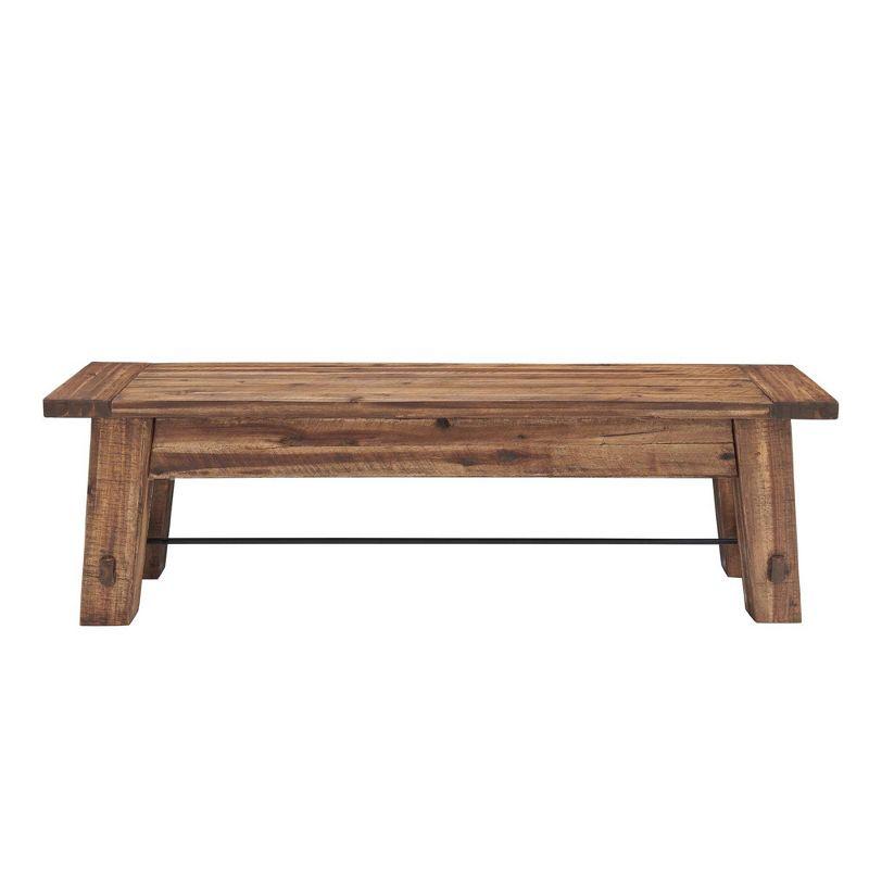 Durango Wood Entryway/Dining Bench Dark Brown - Alaterre Furniture: Industrial Accent, 60" Long