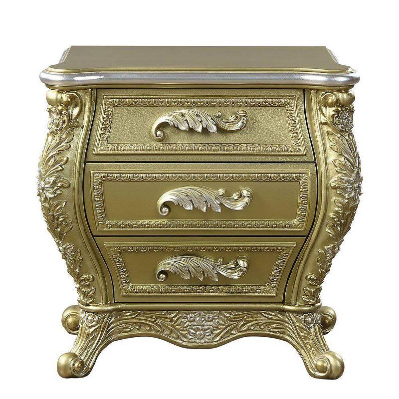 32" Cabriole Nightstand Gold Finish - Acme Furniture