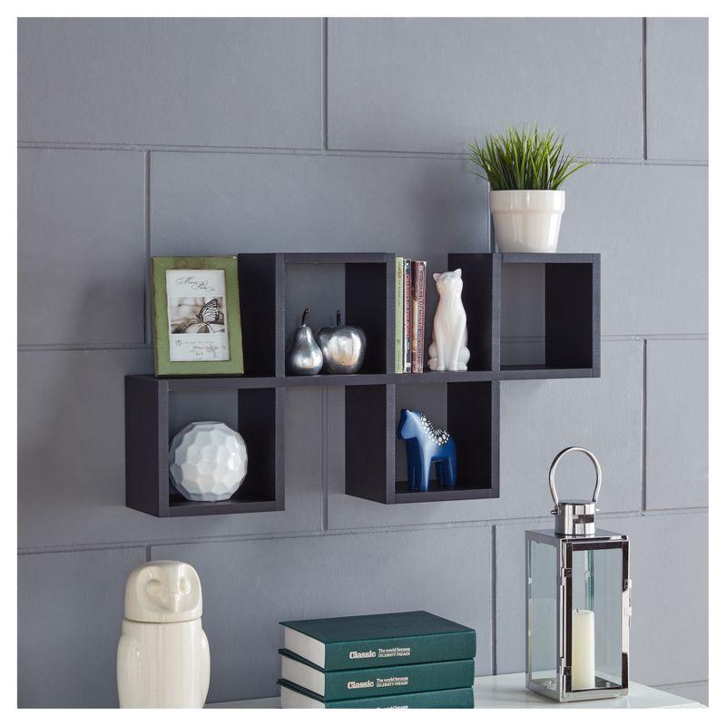 30" x 15.25" Cubby Chessboard Wall Shelf - Danya B.