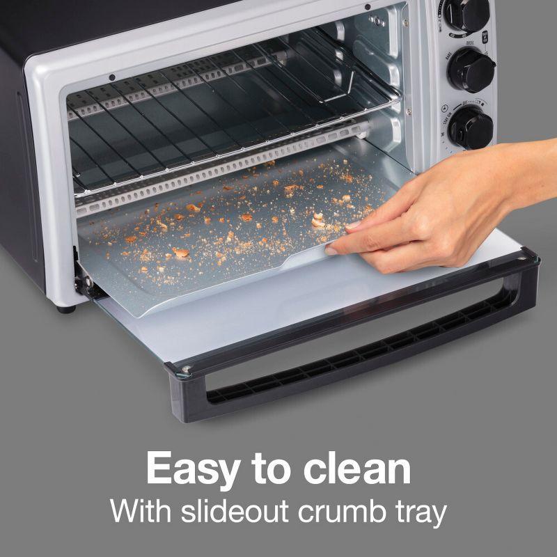 Proctor Silex 6sl Toaster Oven 31124: Countertop Small Oven, 1500W, Silver, Includes Broiler & Baking Pan, Freestanding