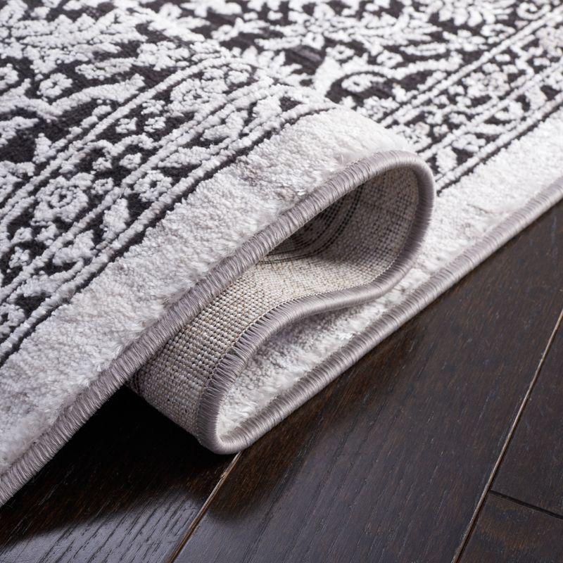 Amelia ALA239 Power Loomed Area Rug - Charcoal/Ivory - 6'7"x6'7" - Safavieh.