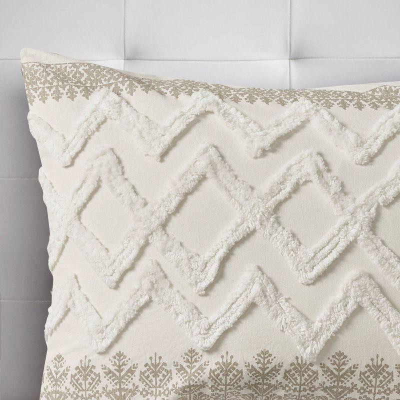 Mila 3 Piece Cotton Comforter Set with Chenille Tufting