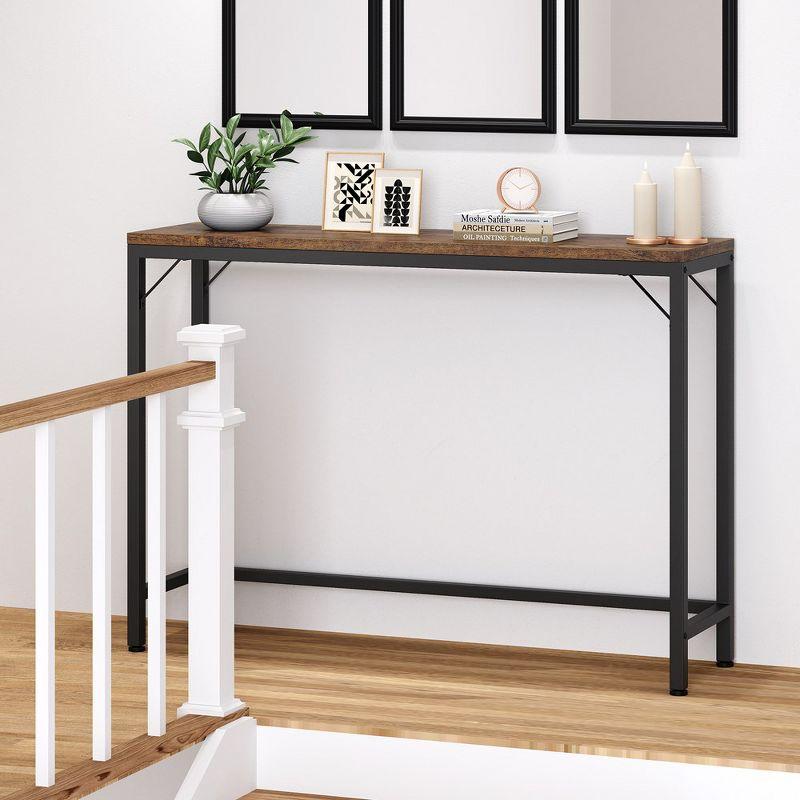 Whizmax Console Table, Narrow Sofa Table, 39.4" Behind Couch Table for Living Room,Industrial Hallway Table for Entryway