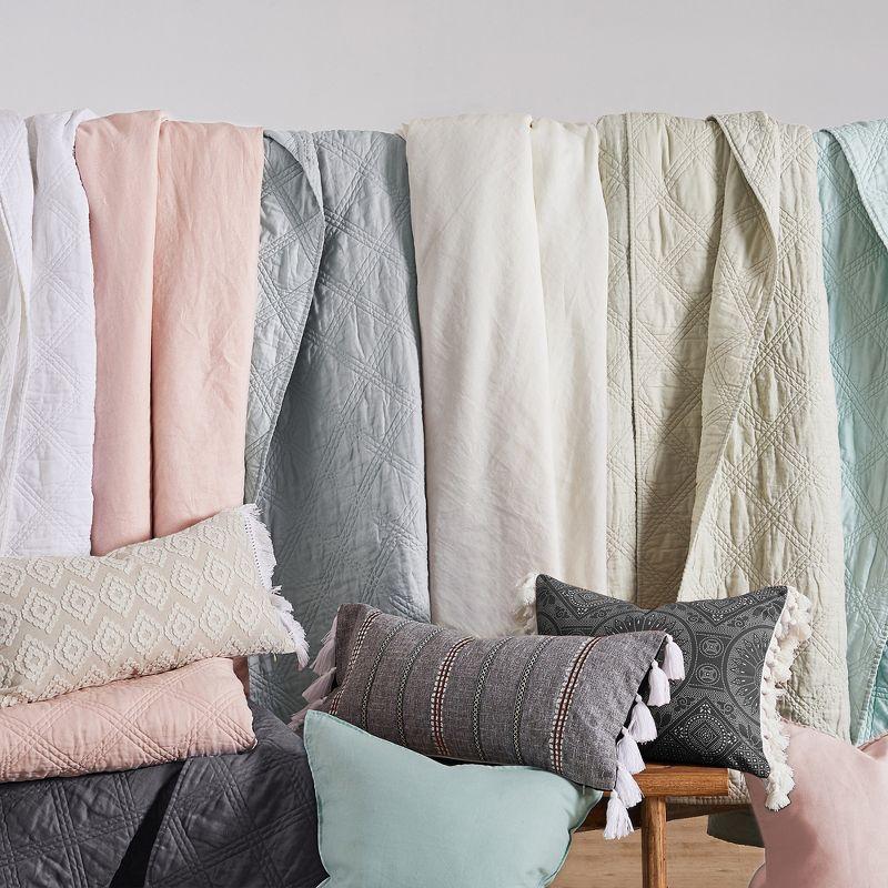 Linen Front/Cotton Back Twin/Twin XL Quilt - Natural - Levtex Home