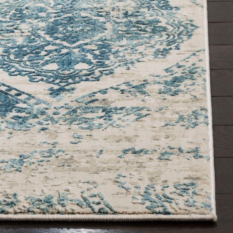 Princeton 8' x 10' Blue Cotton Synthetic Area Rug