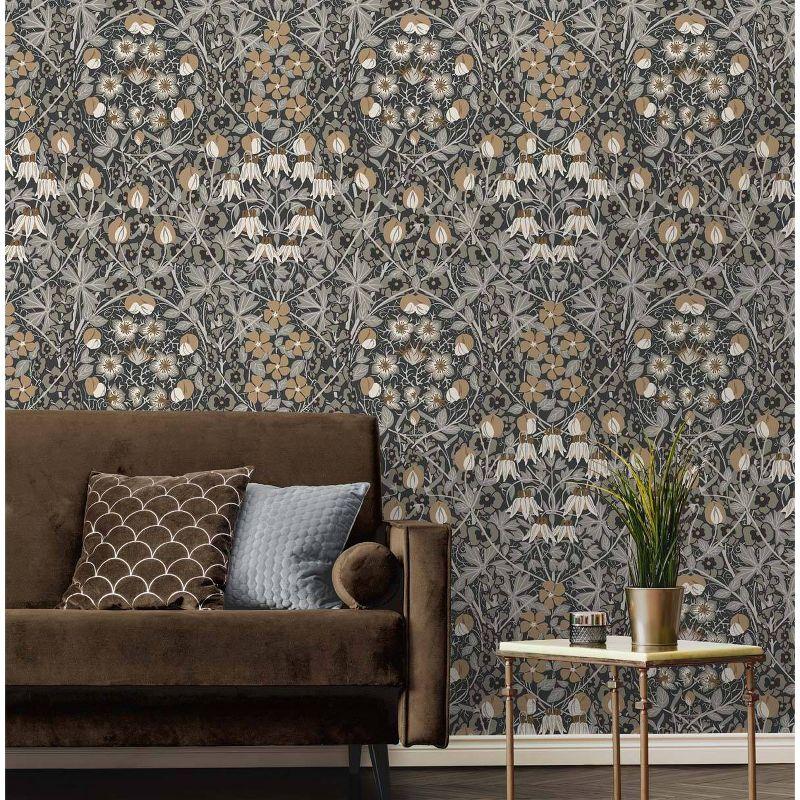 NextWall Tulip Garden Peel and Stick Wallpaper: Vintage Floral, Repositionable, Washable, Self-Adhesive, 30.75 Sq Ft Coverage