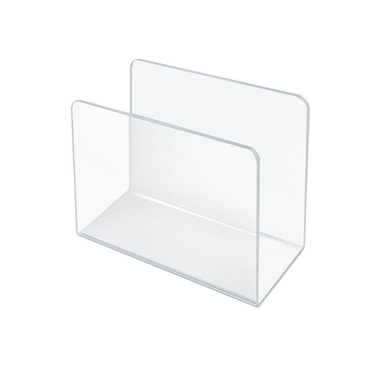 Azar Displays Clear Acrylic Desk File Holder- Large, 4-Pack