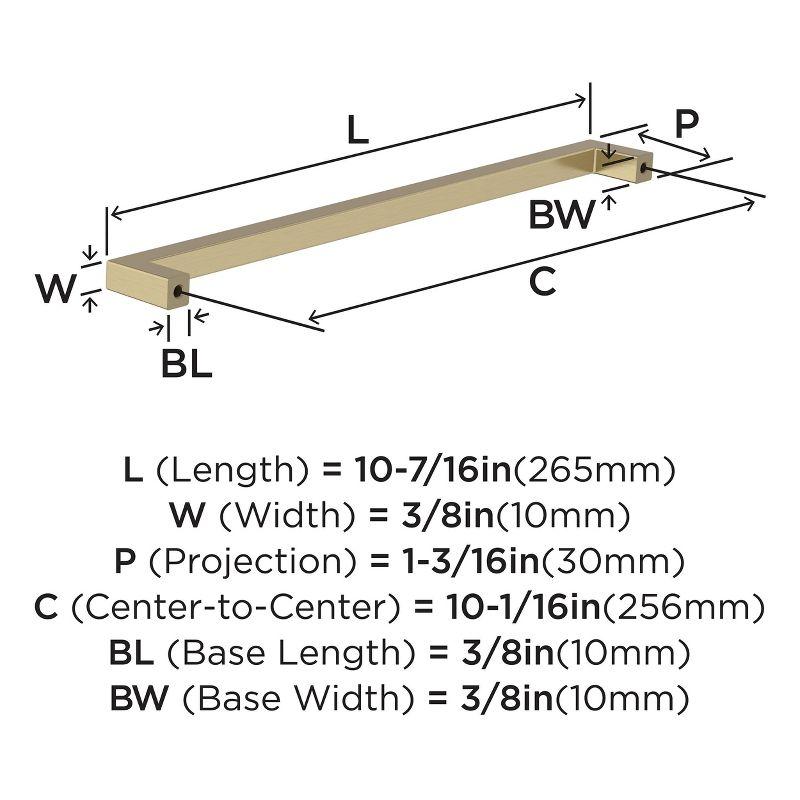 Monument 10-1/16 in (256 mm) Center-to-Center Cabinet Pull