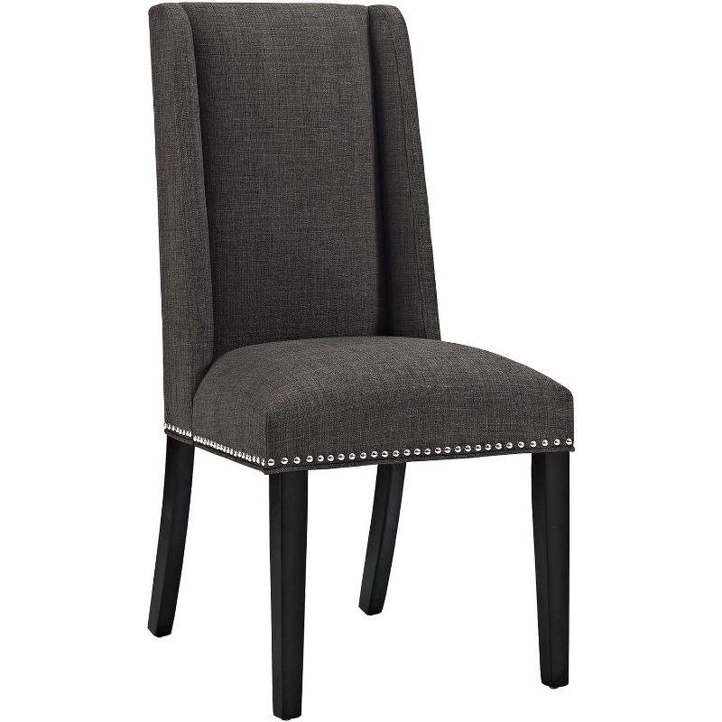 Modway Baron White Vinyl and Wood Frame Dining Chairs