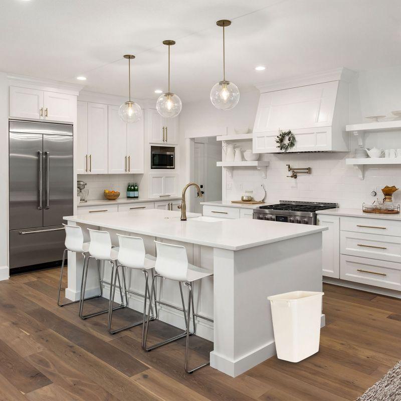 Rubbermaid Commercial Products Rubbermaid 21 Quart Kitchen, Bathroom, and Office Wastebasket Trash Can, Bisque