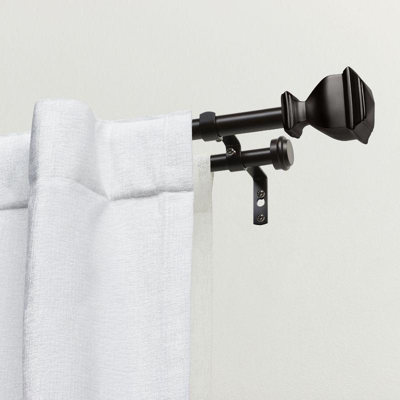 Exclusive Home Napoleon Double Curtain Rod and Finial Set