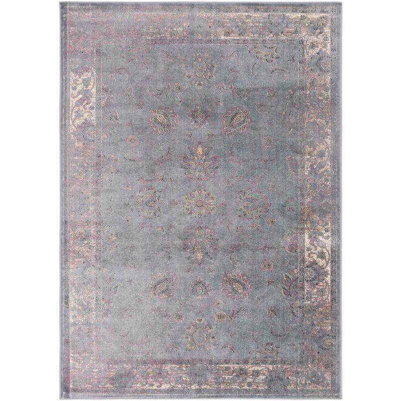 Vintage VTG117 Power Loomed Indoor Skid-Resistant Area Rug - Grey/Multi - 5'3"x7'6" - Safavieh