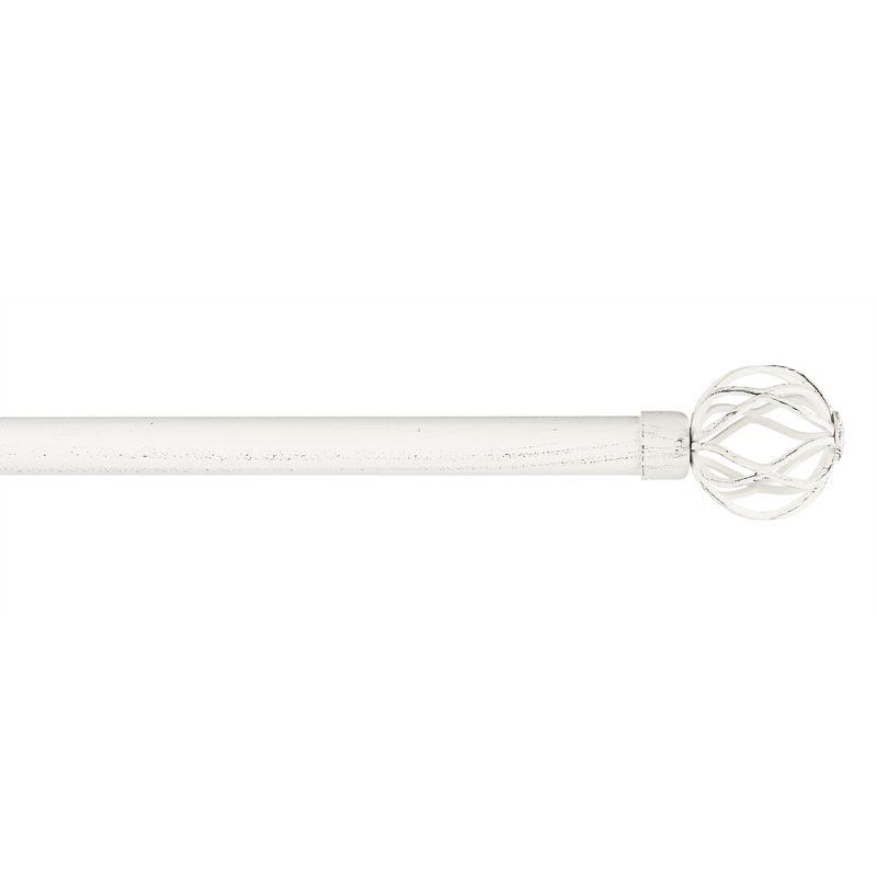 Red Barrel Studio® Exclusive Home Ogee 1" Curtain Rod and Coordinating Finial Set, Adjustable