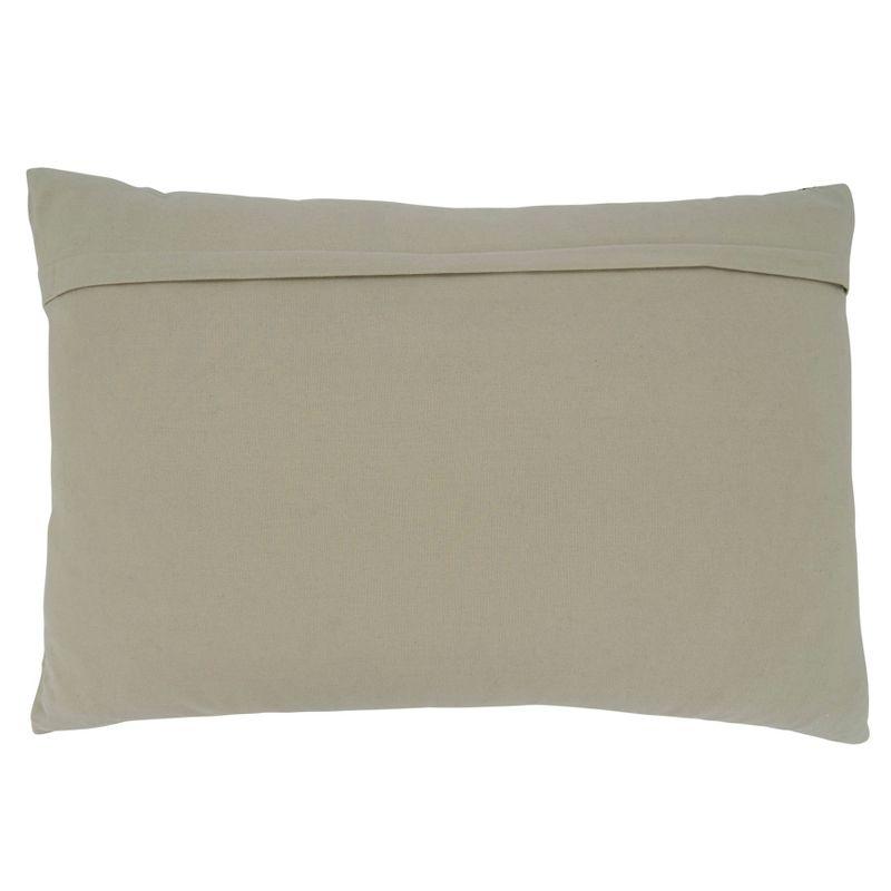 Saro Lifestyle Saro Lifestyle Striped Thin Stripe Throw Pillow Cover, Natural, 16" x 24"