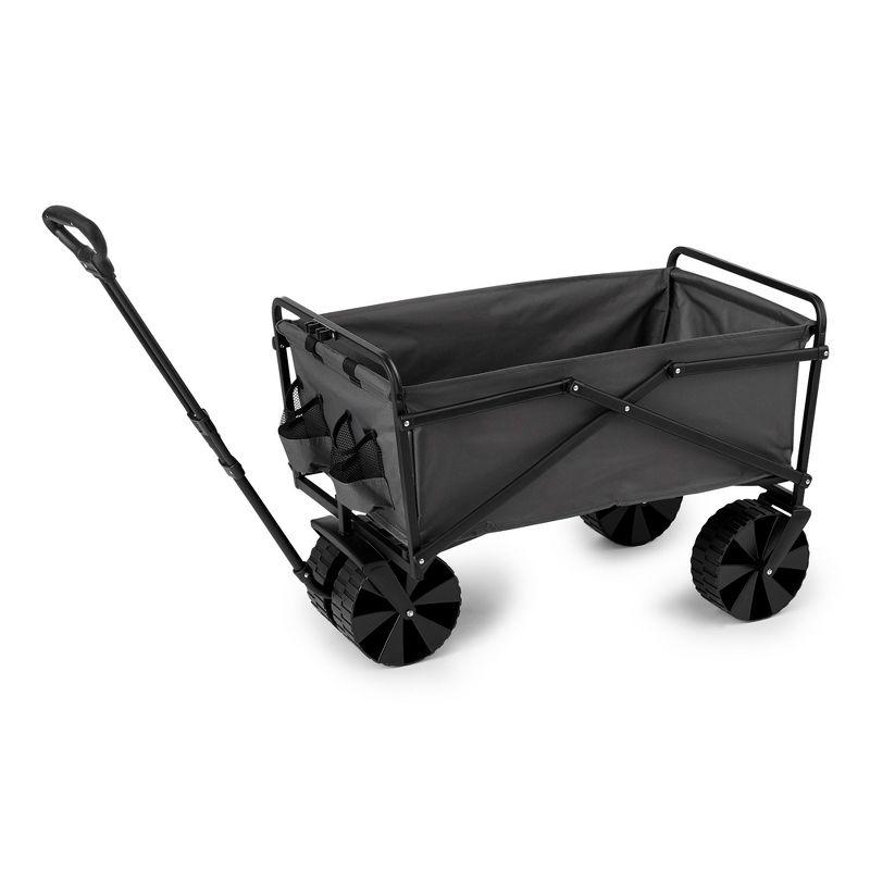 Gray Heavy Duty Steel Frame Collapsible Utility Wagon