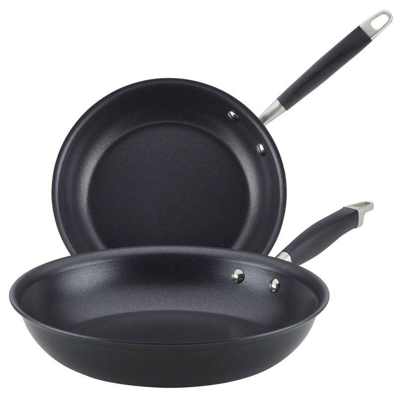 Anolon Advanced Home 10.25" and 12.75" Hard Anodized Nonstick Frying Pan Set Onyx