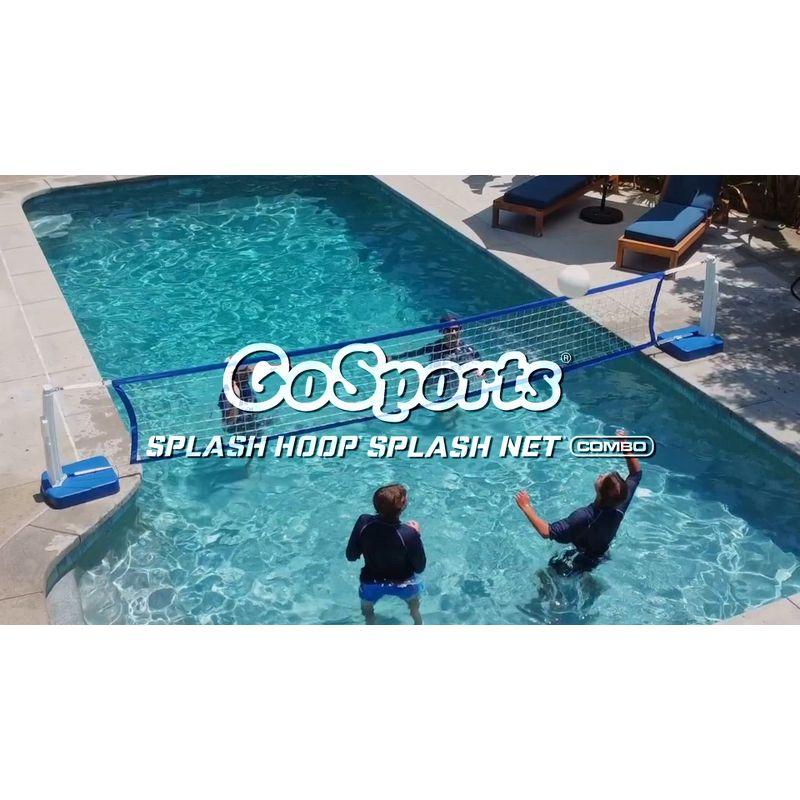 GoSports GoSports Splash Hoop 2-in-1 Pool Basketball Hoop & Volleyball Net Game Set