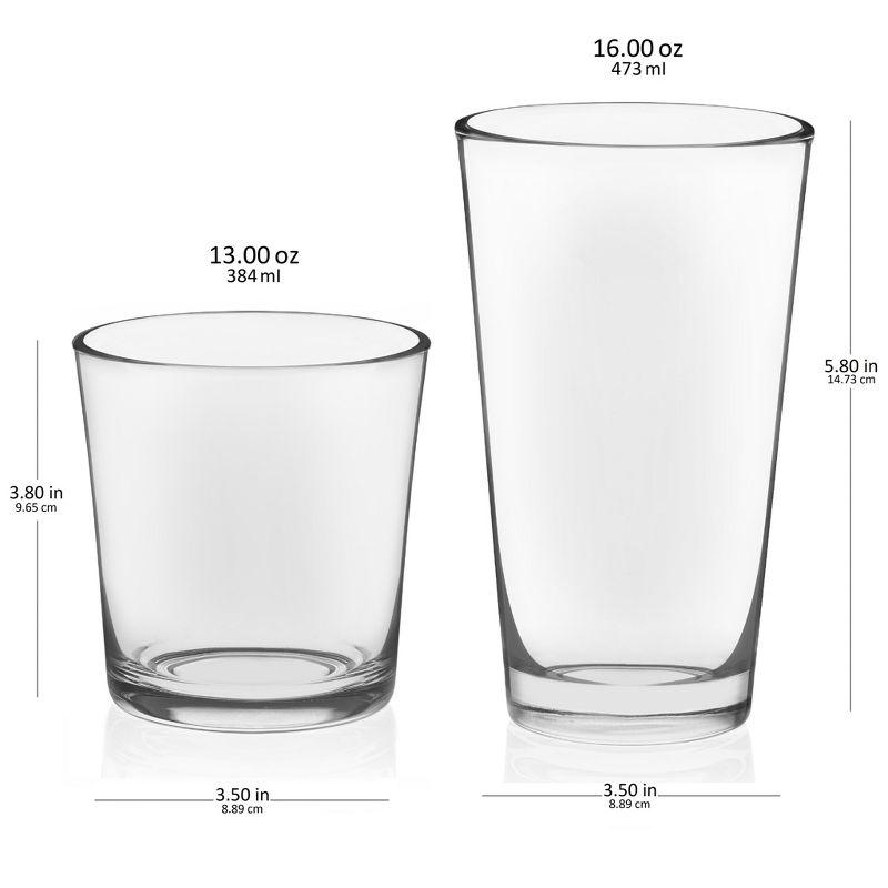 Libbey Preston 16-Piece Tumbler and Rocks Glass Set