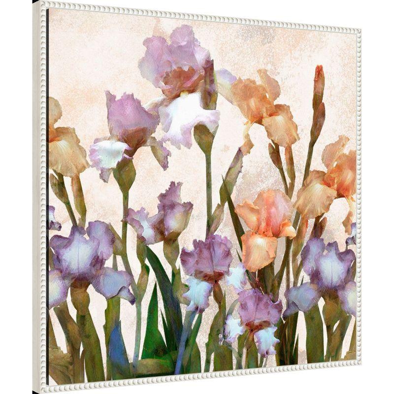 Amanti Art Irises Panel II by Alonzo Saunders Framed Canvas Wall Art