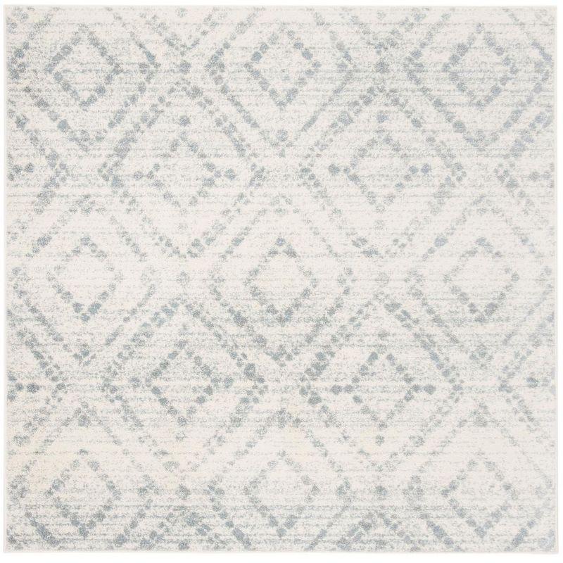 Adirondack ADR131 Machine Made Indoor Area Rug - Ivory/Light Blue - 6'x6' - Safavieh