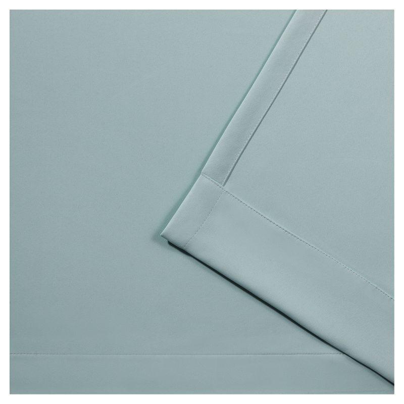 Seafoam Polyester Blackout Grommet Top Window Curtain Panels