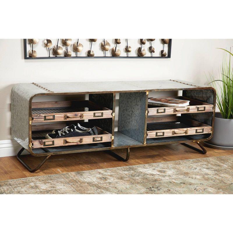 Industrial Storage Bench Gray - Olivia & May