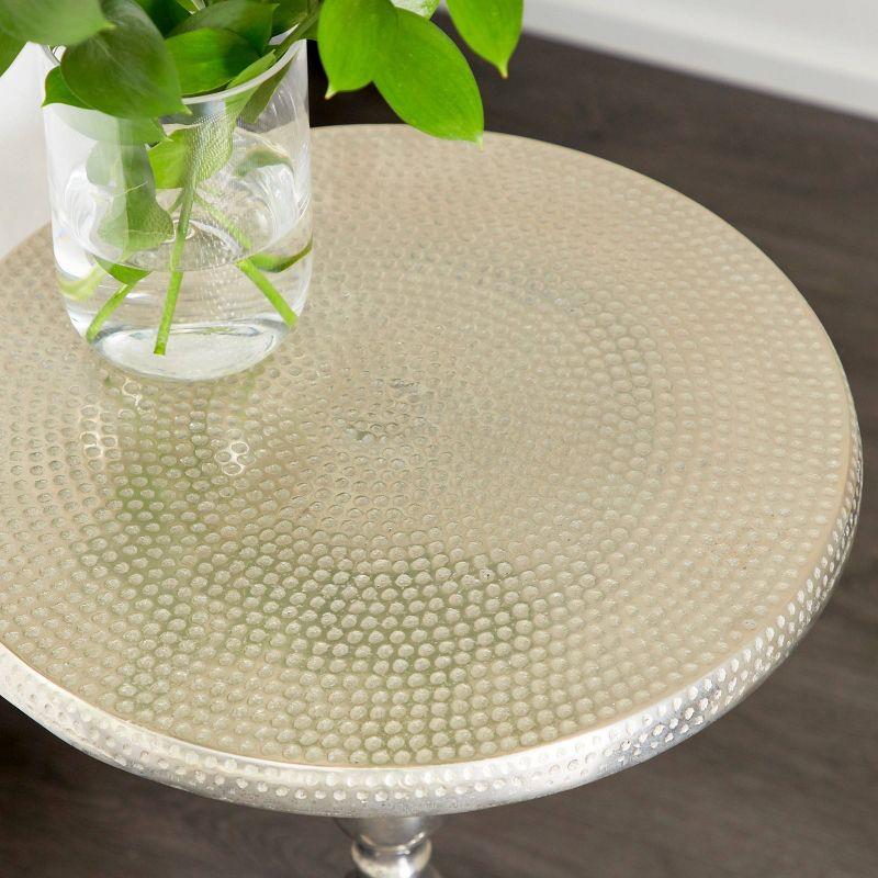 Hammered Metal Accent Table Silver - Olivia &#38; May