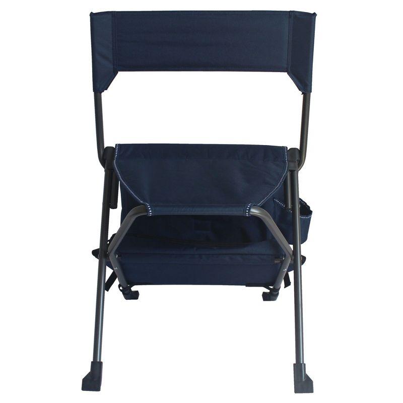 Blue Grey 360 Swivel Folding Camping Chair with Armrests